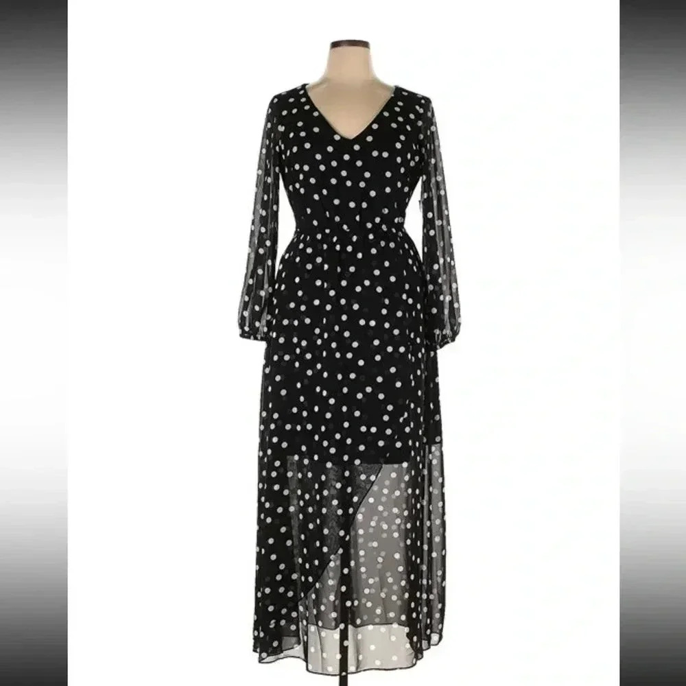 INC - International Concepts Polka Dot‎ Print Casual Dress 14